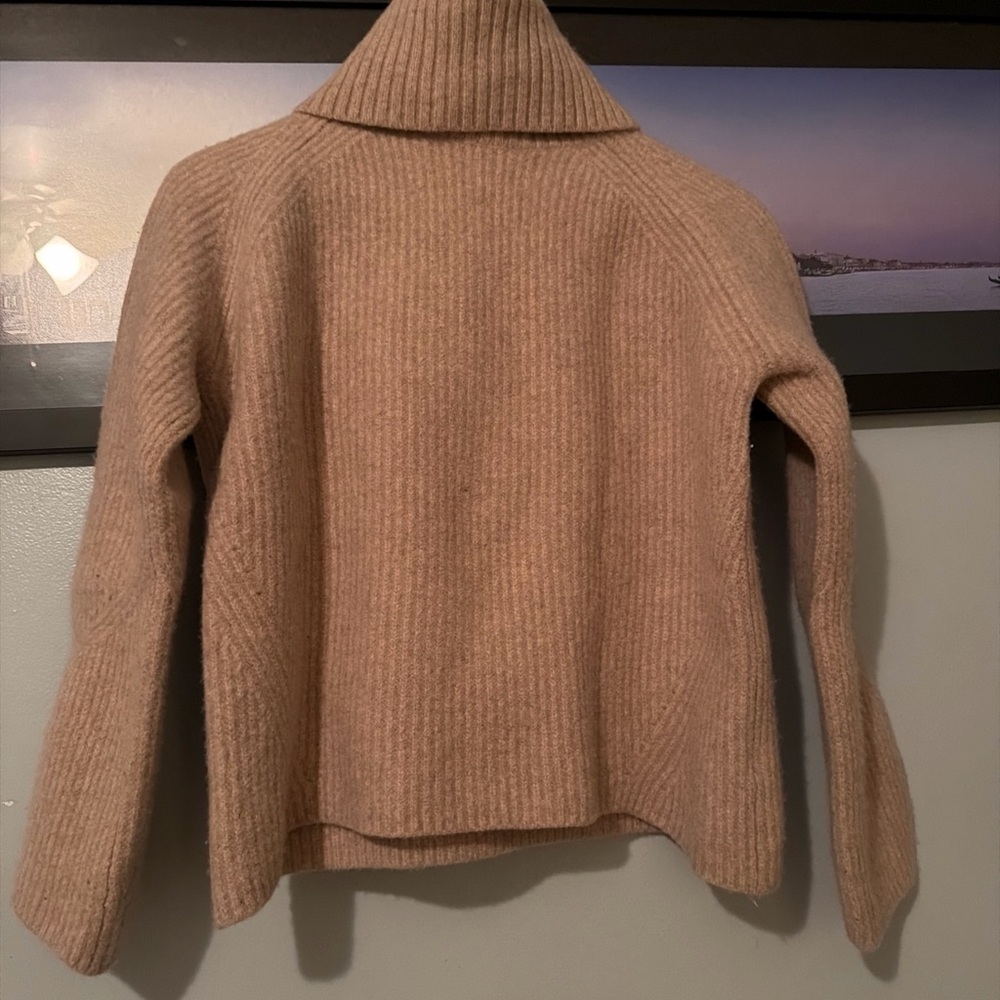 Lily silk 100% merino wool Cozy Tan Women's Sweater